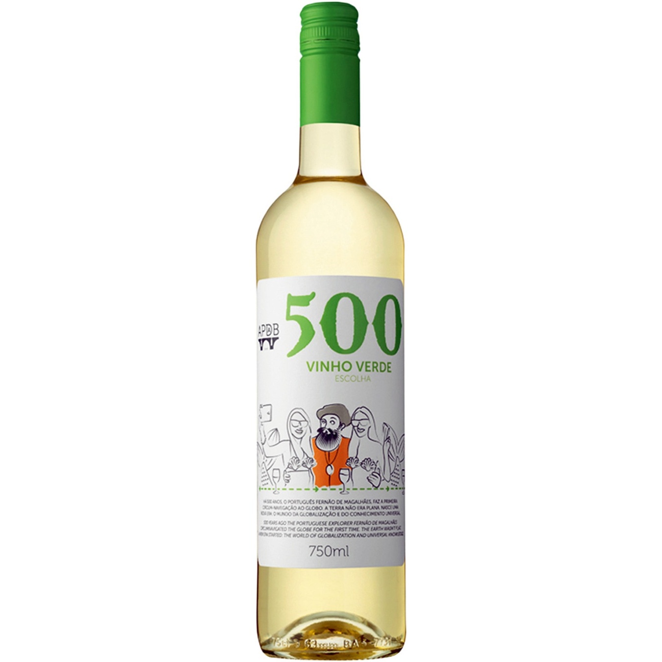 

Вино 500 Vinho Verde белое полусухое 8,5% 0,75л