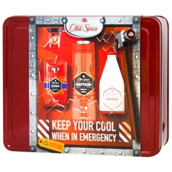 Old Spice Captain Aftershave Lotion 100ml + Shower Gel 250ml + Stick Deodorant 50ml Gift Set - buy, prices for METRO - photo 1