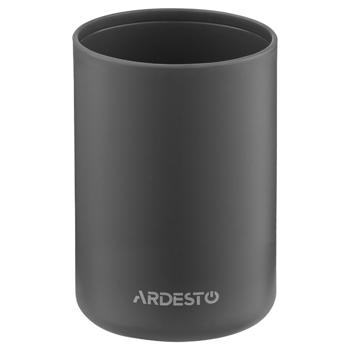 Набор для ванной комнаты Ardesto Minimalism темно-серый 3 предмета 360мл - купить, цены на - фото 3