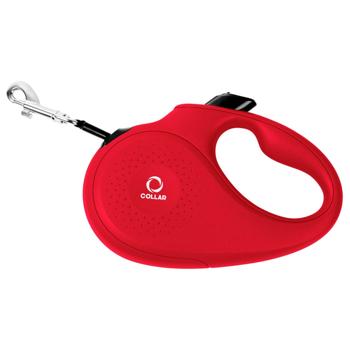 Collar Roulette Leash with Ribbon XS Up to 12kg 3m Red