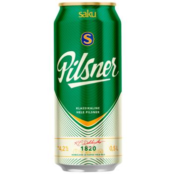 Пиво Saku Pilsner светлое 4,2% 0,5л - купить, цены на Восторг - фото 1