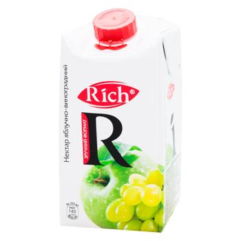 Rich Nectar Apple-grape Clarified Blended Sterilized 0.5l - buy, prices for MegaMarket - photo 1