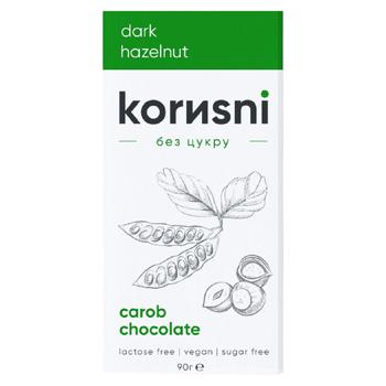 Шоколад Korиsni чорний Фундук 90г - купить, цены на Grono - фото 1