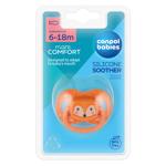 Canpol Babies Cute Animals Silicone Symmetrical Soother 6-18 Months Orange