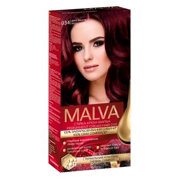 Крем-краска для волос устойчивая MALVA Color Revive № 034 Дикая вишня