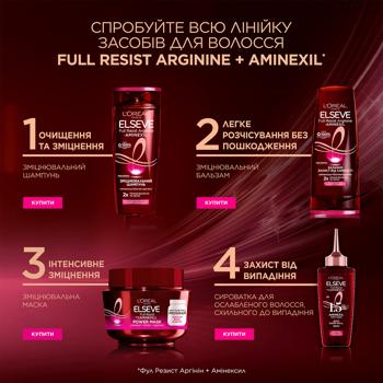 Cыворотка L'Oreal Paris Elseve Full Resist Aminexil для ослабленных волос 102мл - купить, цены на - фото 6