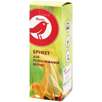 Разжигатель огня Auchan Эко-брикет 1шт