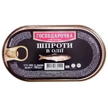 Шпроти Господарочка в олії 190г - купити, ціни на Чудо Маркет - фото 2