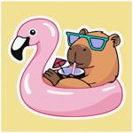 Картина за номерами Ideyka Капібара у відпустці 40х40см