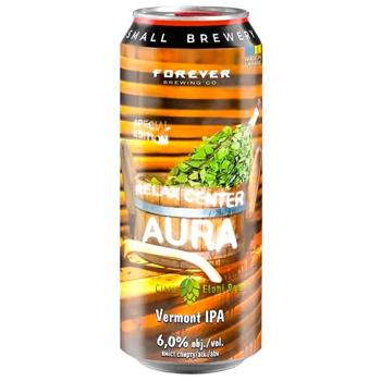 Пиво Forever Relax Aura светлое нефильтрованное 6% 0,5л