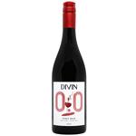 Divin Pinot Noir Non-Alcoholic Red Semi-Dry Wine 0.75l