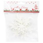 Snowflake White Christmas Tree Decoration 12cm