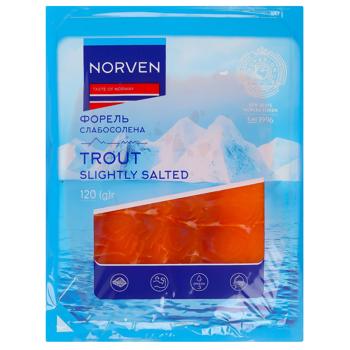 Форель Norven нарезка слабосоленая 120г