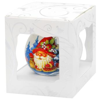 Шар елочный АСК стекло с художественным узором 80м - купить, цены на - фото 8