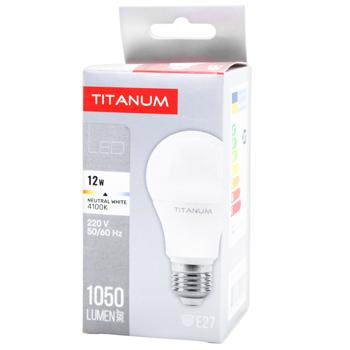 Лампа светодиодная Titanum A60 12W E27 4100K