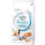 Корм сухой Optimeal Beauty Podium с морепродуктами для ухода за шерстью и зубами у собак всех пород 1,5кг