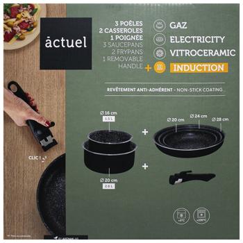 Набір посуду Actuel змінна ручка 6шт - купити, ціни на Auchan - фото 2