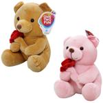 Мишка One Two Fun Валентин с розой 25см