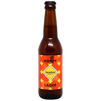 Пиво Brater Hoppy Lager 4,2% 0,33л - купити, ціни на Auchan - фото 1