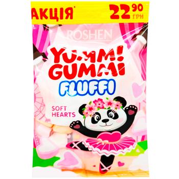 Маршмелоу Roshen Yummi Gummi Fluffi Soft Hearts 65г - купити, ціни на Grono - фото 2