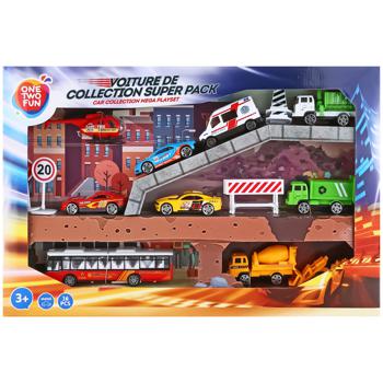 Набор машинок One Two Fun City Life 1:64 - купить, цены на Auchan - фото 1