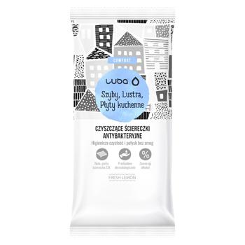 Вол.серветки для чищення склянних та дзеркальних поверхонь 32шт.Luba Comfort - купить, цены на Grono - фото 1