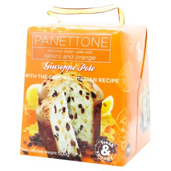 Giuseppe Polo Panettone with Raisins and Candied Orange Peels 500g - buy, prices for NOVUS - photo 1