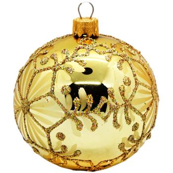 Gold Christmas Tree Ball with Decoration 8cm in assortment - buy, prices for - photo 4