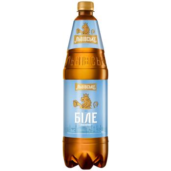 Пиво Львівське Лев біле пшеничне 5% 1,15л - купити, ціни на КОСМОС - фото 1