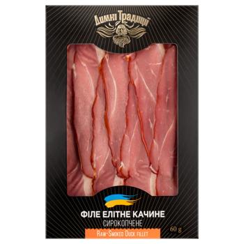 Филе утиное Дымные Традиции Элитное нарезанное сырокопченое 60г - купить, цены на За Раз - фото 1