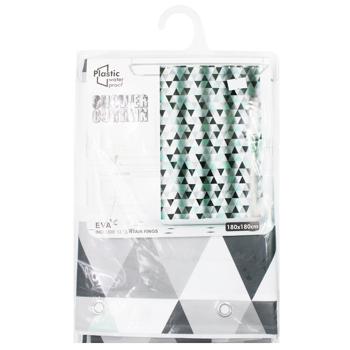 Шторка для душа треугольник 180*180см YJ70-16816