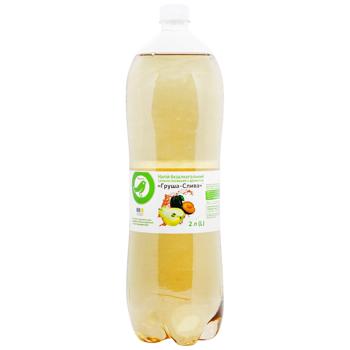 Auchan Pear-Plum Sparkling Drink 2l