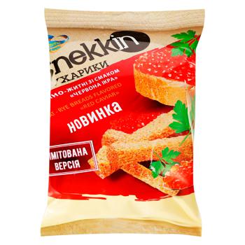 Snekkin Rue-Wheat Rusks with Red Caviar Flavor 70g - buy, prices for EKO Market - photo 1