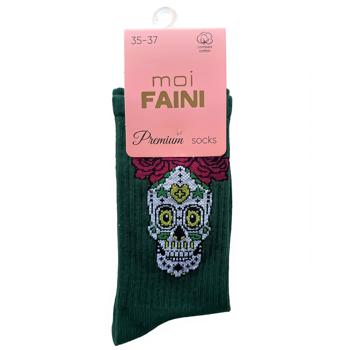 Moi Faini Skull Women's Dark Green Socks Size 35-37 - buy, prices for - photo 1