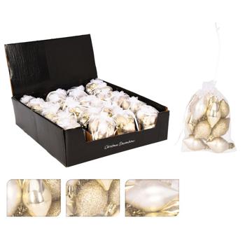 Gold Christmas Tree Decorations 12pcs - buy, prices for METRO - photo 1