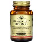 Витамин В12, Vitamin B12, Solgar, 500 мкг, 100 таб.