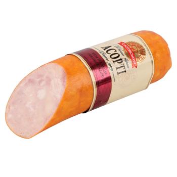 Ветчина Салтівський МК Ассорти вареная высший сорт - купить, цены на Чудо Маркет - фото 1