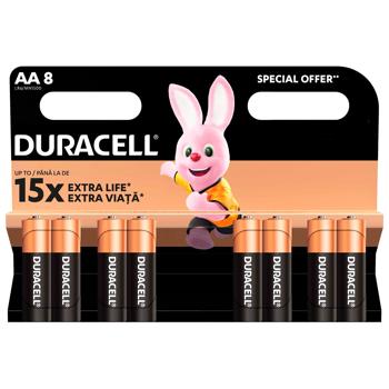 Батарейки Duracell AA лужні 8шт