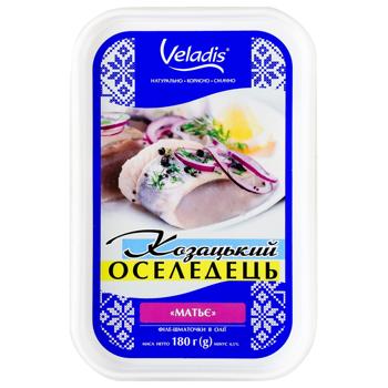 Оселедець Veladis Козацький Матьє філе-шматочки 180г - купити, ціни на Торба - фото 3