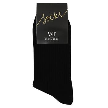 V&T Classic Men's Socks s.27-29 Black - buy, prices for - photo 1