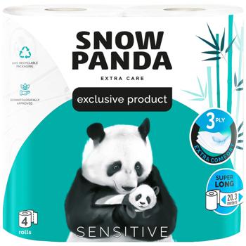 Snow Panda Sensitive 3-ply Toilet Paper 4pcs
