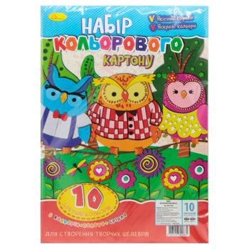 Картон цветной Апельсин А4 10 листов - купить, цены на ЕКО Маркет - фото 3