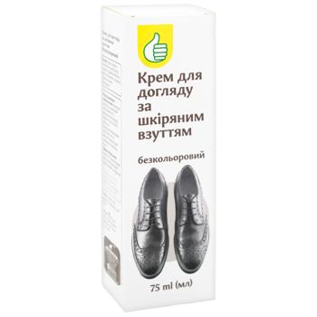 Крем для догляду за шкіряним взуттям Auchan безкольоровий 75мл - купити, ціни на - фото 2