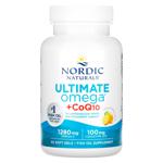 Омега-3 и коэнзим Q10 Nordic Naturals Ultimate Omega со вкусом лимона 640мг 60 гелевых капсул