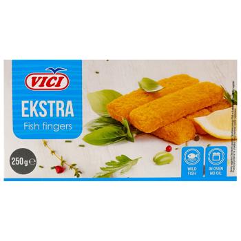 Палочки рыбные Vici из рубленого филе в панировке замороженные 250г - купить, цены на Чудо Маркет - фото 2