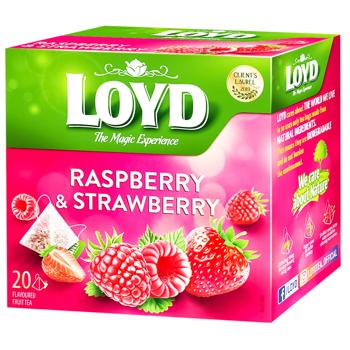 Чай фруктовий Loyd Малина та полуниця 2г*20шт