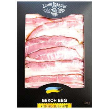 Dymni Tradytsii Sliced Hot Smoked Pork Bacon 120g - buy, prices for Za Raz - photo 1