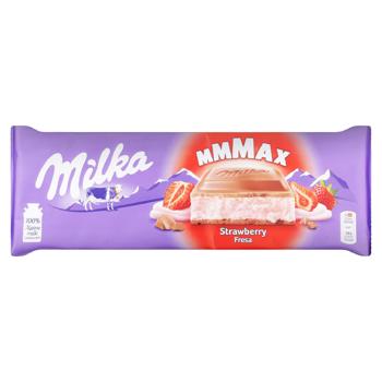 Шоколад молочний Milka з полуничною начинкою 300г - купити, ціни на Grono - фото 1