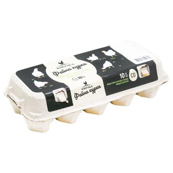 Яйця курячі Квочка Файна Курка С0 10шт - купити, ціни на Auchan - фото 2