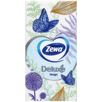 Хусточки носові Zewa Deluxe паперові 3-х шарові 10шт - купити, ціни на КОСМОС - фото 4